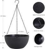 12 inch Large Hanging Planters for Indoor Outdoor Plants, 2 Pack Hanging Flower - Image 2