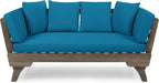 Christopher Knight Home Gary Patio Convertible Couch, Wooden Outdoor Daybed - Image 5