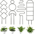 4 Pcs Mini Metal Trellis for Potted Plants, Climbing Support for Hoya Vines by Unknown