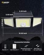 Ensenior Solar Lights Outdoor Motion Sensor, 2600LM 220 LED High Brightness - Image 8
