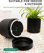 LaDoVita 3 Pack Ceramic Plant Pots 6/5/4 inch, Flowerpot - Image 4