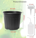 50-Pack 2.5 Gallon Flexible Plastic Plant Pots, Thickened Soft Seed Starting - Image 3