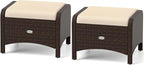 RELAX4LIFE Wicker Outdoor Ottomans by RELAX4LIFE