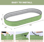 Raised Garden Bed, Oval Metal Planter Box - Image 5