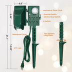 SURAIELEC Outdoor Power Stake, 24-Hour Mechanical Light Timer, Electrical Power - Image 7