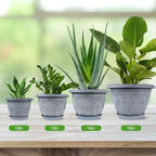16 Inch Large Planter Pot for Plants Indoor Outdoor, 4 Pack Plastic Flower Pots - Image 6