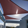 SUNNY GUARD Sun Shade Sail 12' X 12' X 17' Triangle Brown UV Block Sunshade by SUNNYGUARD