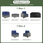 Aoxun 6 Piece Patio Furniture Set - Image 4