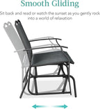 Best Choice Products 2-Person Outdoor Patio Swing Glider Steel Bench Loveseat - Image 4