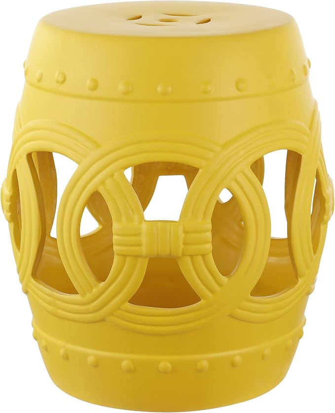 JONATHAN Y TBL1022E Lucky Coins 16" Chinese Ceramic Drum Indoor/Outdoor Garden by JONATHANY