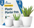 Lifemaster Eco Friendly Plant Pot Set -5-Pack Home Decor Flower Indoor and by LIFEMASTER