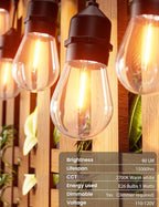 Svater Outdoor String Lights 150FT, E26 Socket, 1 Watt Dimmable 2700K Warm White - Image 5