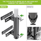 Heavy Duty Deck Railing Umbrella Holder, Adjustable Patio Umbrella Stand - Image 5