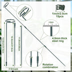 Mwellewm 3 Sets Plant Stakes 12/25/36 Inch Adjustable Plant Support Stakes Tall - Image 5