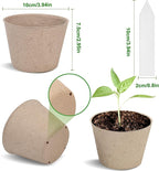 Peat Pots, 60 Pack Plant Starter Round Nursery Pot - Image 3