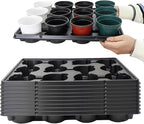 12 Cell Round Nursery Pots Trays Thickened Durable Seedling Pots Shuttle by RooTrimmer