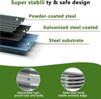 8x2x1ft Galvanized Oval Raised Garden Bed, Outdoor Planter Box Metal Patio Kit - Image 3