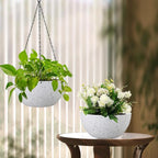 8 inch Hanging Planters for Small Indoor Outdoor Plants, 2 Pack Hanging Flower - Image 7