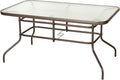 Flash Furniture Tory 31.5" x 55" Rectangular Tempered Glass Metal Table by FlashFurniture