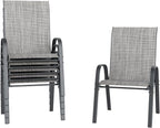UDPATIO Patio Chairs Set of 6, Stackable Outdoor Dining Chairs by UDPATIO