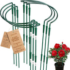 6 Pack Threaded Lock Metal Plant Support Stakes by Soupiar