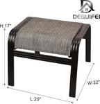 Patio Outdoor Ottoman Footstools Assembled Aluminum Footrest Side Table Small - Image 3
