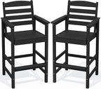 SERWALL Tall Adirondack Chairs Set of 2, Oversize Balcony Adirondack Chairs Set by SERWALL