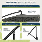 wikiwiki 10ft Solar LED Patio Umbrella - Image 7