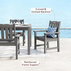 Stoog All-Weather Patio Dining Sets, 5 Pieces Outdoor HIPS Dining Table - Image 6