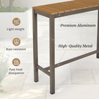 Outdoor Bar Table, Waterproof HDPS Slatted Top, Weather Resistant, Hot Tub - Image 5