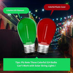 S14 Colored LED String Light Bulbs, E26 Medium Screw Base - Image 4