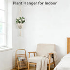 USLAI Macrame Plant Hanger Indoor Outdoor, Fits 3 to 6.5 inch Pots, Hanging - Image 4