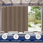 PureFit Outdoor Curtains for Patio Waterproof Weatherproof, UV Resistant - Image 3