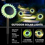 Outdoor Solar Lights, 4 Pack Led Solar Sunflower Lights, Stake/Wall 2-in-1 - Image 4