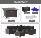Kullavik 7 Pieces Outdoor Patio Furniture Set - Image 6