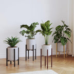 Plant Stand Indoor for 2 Height Options, Mid Century Modern Outdoor Planter - Image 2