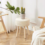 Cpintltr Footstool Ottoman Round Natural Seagrass Foot Stool Pouf Ottomans - Image 2