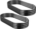 Land Guard 2Pcs Galvanized Raised Garden Bed Kit, 10×4×1ft Galvanized Planter by LandGuard