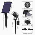 T-SUN Solar Spotlights, 2-in-1 RGB Solar Landscape Spotlights Outdoor Waterproof - Image 8