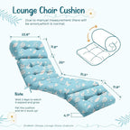 4 Pack Outdoor Chaise Lounge Chair Cushion 75.1 x 22.8 x 4.7 Inches 100% - Image 2