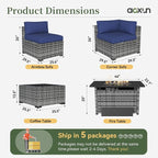 Aoxun 15 Piece Patio Furniture Set - Image 7