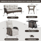 Belord 5 Piece Wicker Patio Furniture Set - Image 2