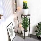 YINMIT Plant Stand Indoor, 2 Tier Round Potted Holder Rack, Flower Pot Stand - Image 8