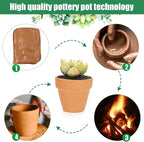 FAMILY 20 Pack 3.15 inch Terra Cotta Clay Flower Pots - Image 3