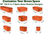 9-in-1 Galvanized Steel Raised Garden Bed // 8×2×1.5 ft Modular Planter - Image 2