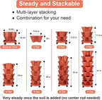 GameXcel Vertical Planter 7 Tier Stackable Planters Garden Planters Strawberry - Image 7