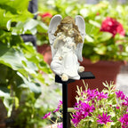 Solar Garden Angel Lights, Waterproof Outdoor Garden Angels Statue Decorations - Image 2