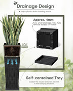 Greesum Set of 2 Tall Plastic Planters - Image 4