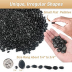 2lb Black Rocks for Planters- 1/4" - Image 2