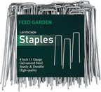 FEED GARDEN 4 Inch 200 Pack Hot-dip Galvanized Landscape Staples 11 Gauge by FEEDGARDEN